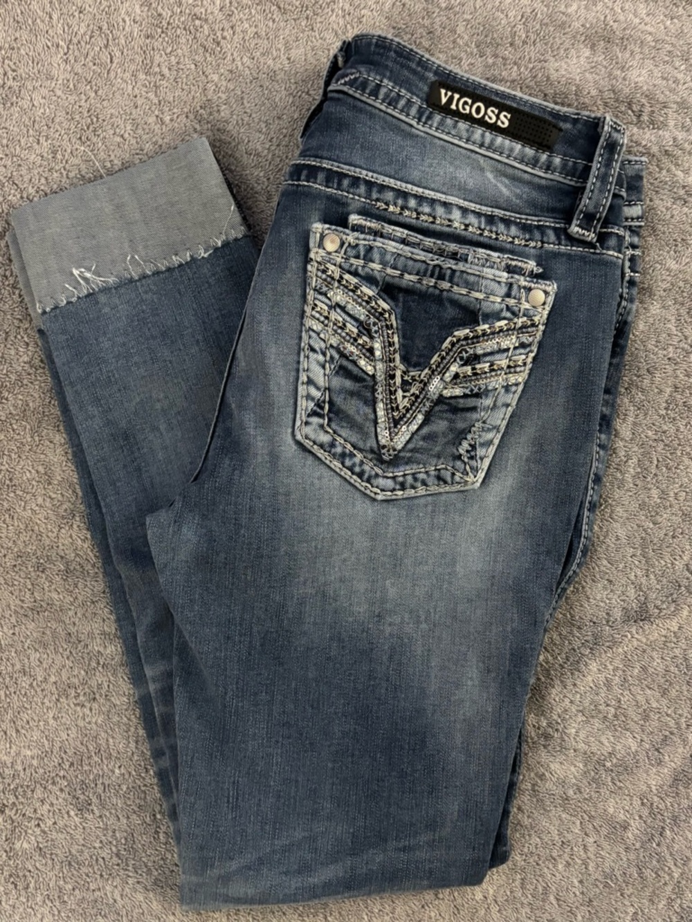 Vigoss Women's Skinny Jeans - Medium Blue Wash
